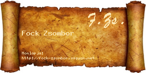 Fock Zsombor névjegykártya